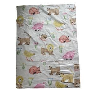 Travers "Carrousel" fabric animals vintage swatch 26 х 36